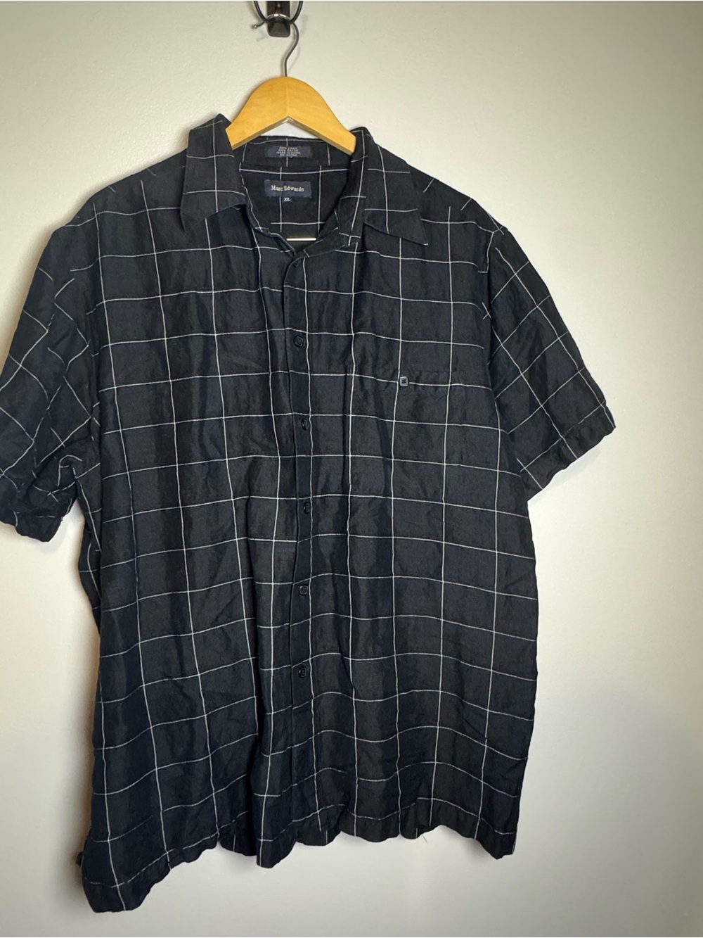 Marc Edwards Linen Blend Button Down Shirt XL